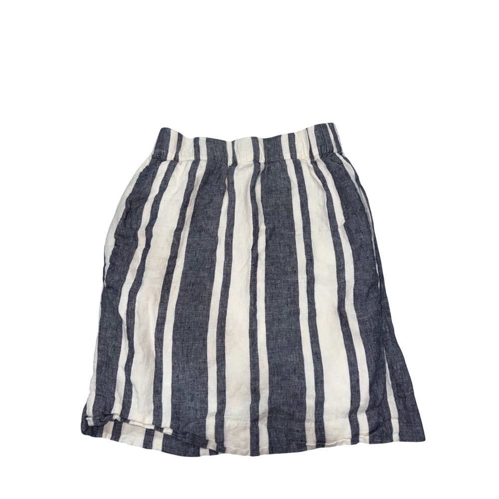 J Crew Striped Linen Blend Shorts XXS Elastic Waist Casual Beach Vacation